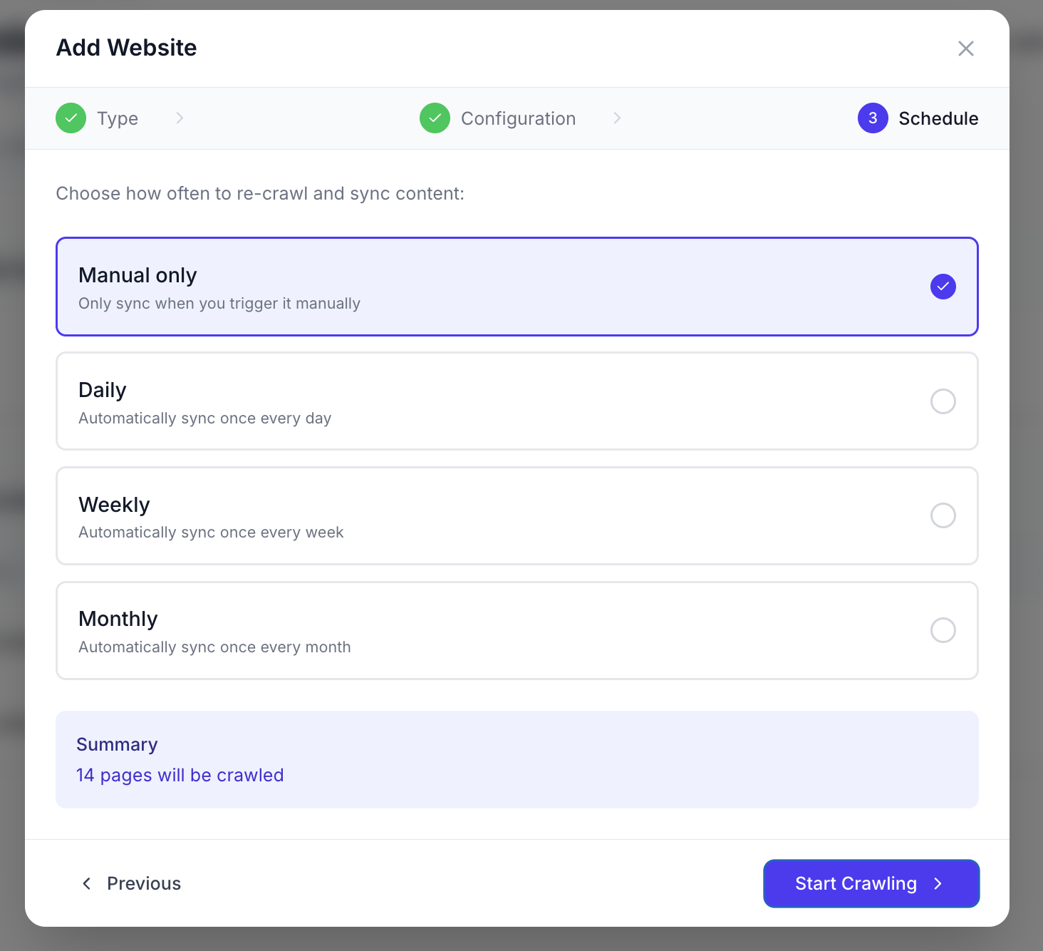 Scheduling Web Crawl Updates
